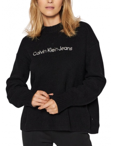 Pull Femme Calvin Klein Jeans Noir - Pallas cuir