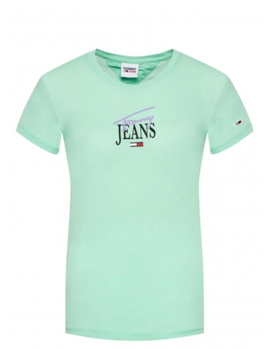T Shirt Femme Tommy Jeans Ref 55915 Vert