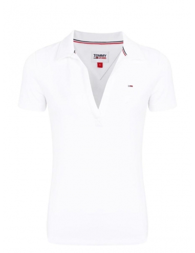Polo Femme Tommy Jeans Ref 55927 Blanc