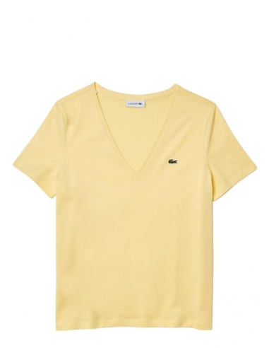 T shirt Lacoste Femme Col V Ref 54003...