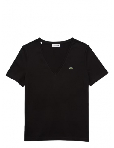 T shirt Lacoste Femme Col V Ref 54003...