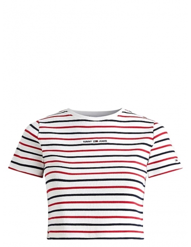 T Shirt Court Raye Femme Tommy Jeans...