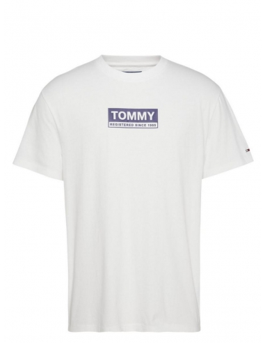 T shirt Tommy Jeans Ref 49979 ybr Blanc