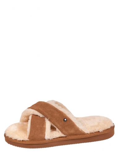 Chaussons Femme Isotoner Ref 57083 Camel