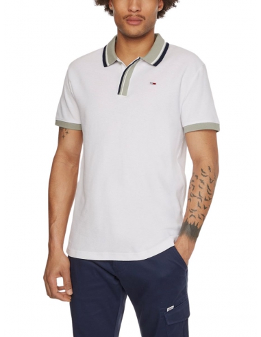 Polo Homme Tommy Jeans Ref 57335 Blanc