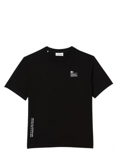 T Shirt Femme Lacoste Ref 57492 031 Noir