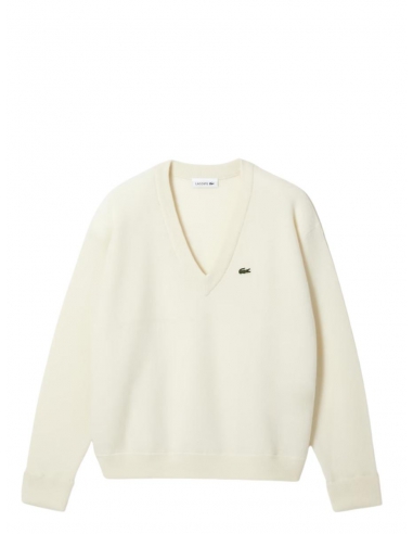 Pull femme Lacoste col rond en laine