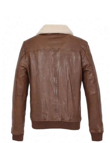 Blouson homme en cuir Trader Oakwood...