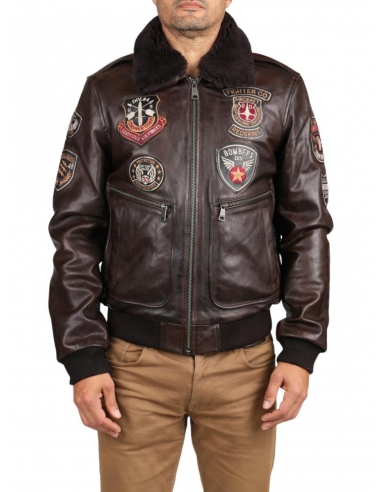 Blouson en cuir homme Redskins Ref...