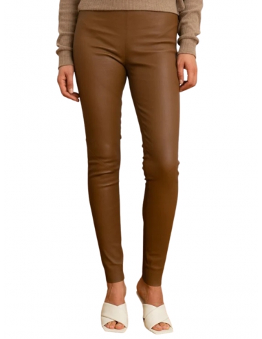 Pantalon legging en cuir femme Oakwood fauve - Pallas cuir