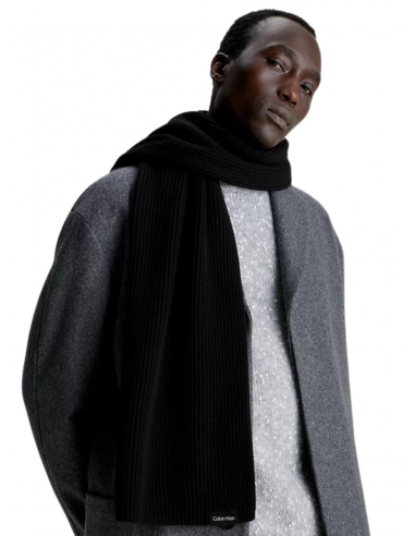 Écharpe en laine à monogramme noir - Homme
