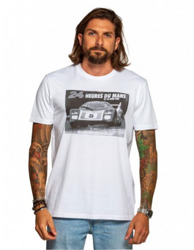 Tee-shirt Classic Legend Motors ref_50357 Noir/Blanc