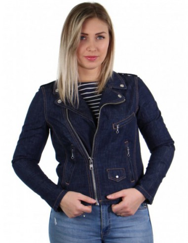 Veste en jean Schott ref_48604 Indigo