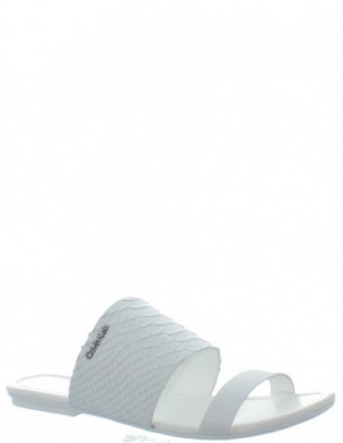Sandales plates Jess Calvin Klein ref_jim34923-blanc