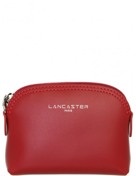 Porte monnaie Lancaster Constance en cuir ref_lan39940-rouge-11*8*3.5