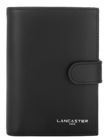 Portefeuille Lancaster en cuir ref_46442 Noir 10*14*2