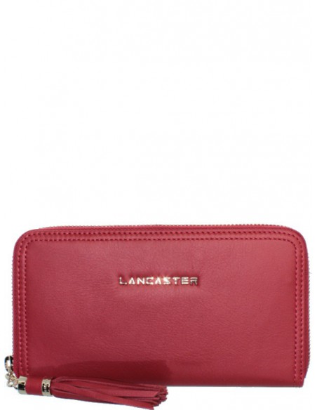 Compagnon Lancaster Zippé en cuir ref_lan32933-rouge