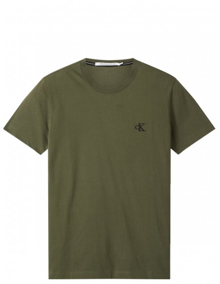 T-shirt slim Calvin Klein Jeans ref_50530 LDD Kaki