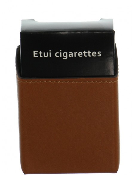 Étui à cigarettes Francinel en cuir ref_l46410 Camel 6*8*3