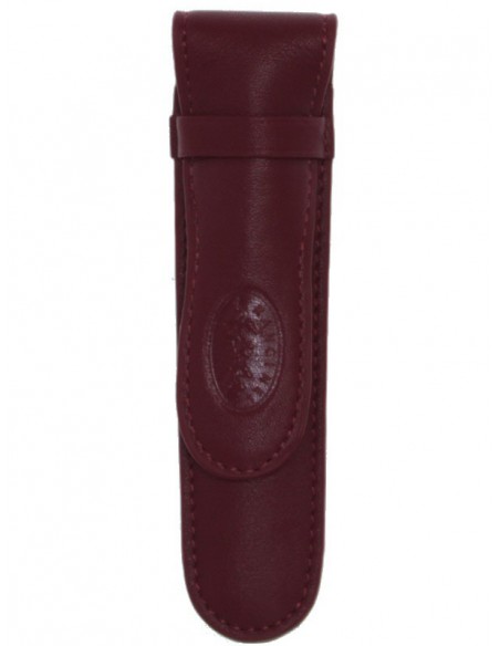 Étui simple à stylo Francinel en cuir ref_lhc34368-rouge