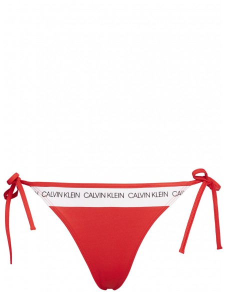 Bas de bikini à nouer Calvin Klein Jeans ref_49435 Multi Rouge