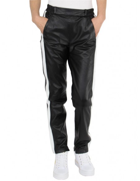 Pantalon Oakwood Bella en cuir ref_cco45537 Noir