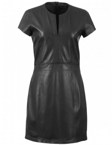 Robe en cuir Oakwood Lali ref_48782 Noir