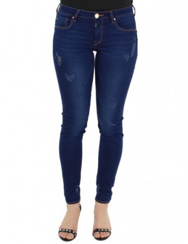 Pantalon en jean ref_sof43073-bleu marine