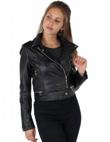 Blouson Oakwood Yoko en cuir ref...