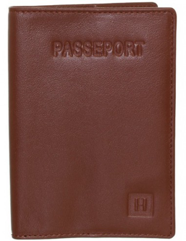 Pochette passeport Hexagona en cuir ref_xga32014-cognac-9.5*13.5*1