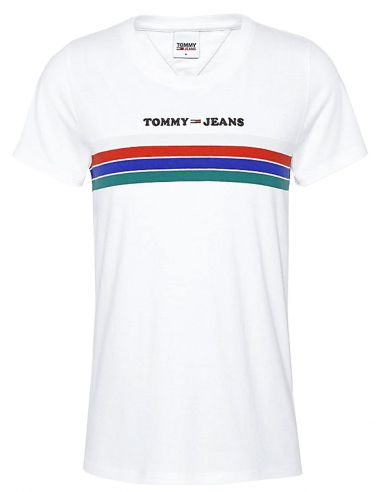 T-shirt Tommy Jeans ref_51528 YBR Blanc