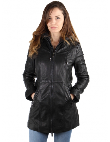 Veste 3/4 Donders en cuir ref 51143 Noir