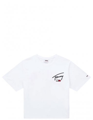 T shirt Tommy Jeans Ref 53370 YBR blanc