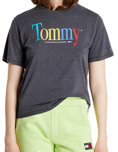 T shirt Tommy Jeans Ref 53405 BDS Noir