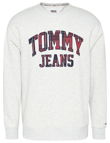 Sweat Tommy Jeans ref 51523 Gris /Blanc