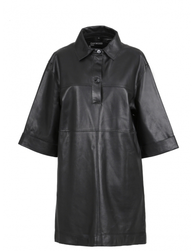 Robe en cuir Oakwood Caracas noire...