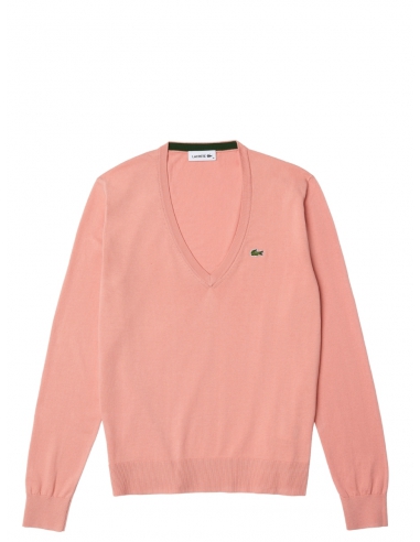 Pull Lacoste à col V femme ref 54652...