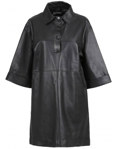 Robe chemise en cuir Oakwood Caracas...