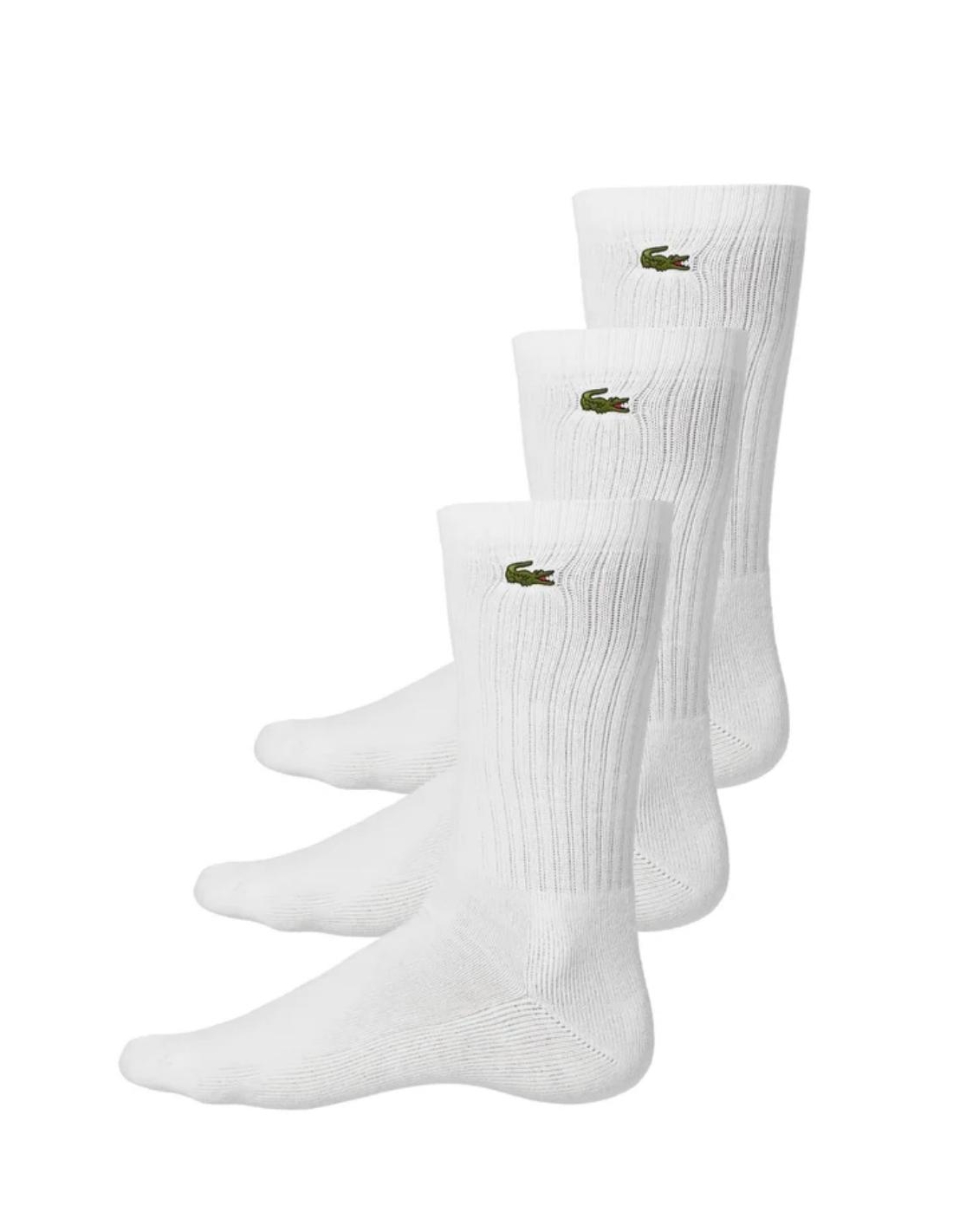 Lacoste Pack de 3 paires de chaussettes blanche Pointure 43/46 - RA4183 00  Z92