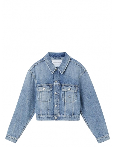 Veste courte en jean Calvin Klein...