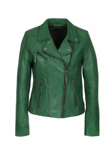 Blouson en cuir femme Oakwood Ref...