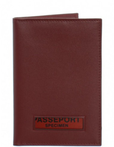 Porte-passeport Francinel en cuir ref_42538 Rouge 10*14*0.5