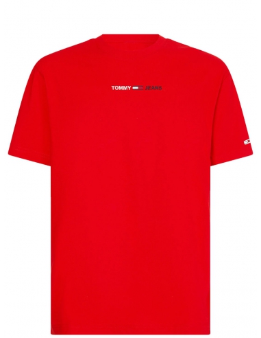 T-shirt Tommy Jeans ref 51657 XNL Rouge