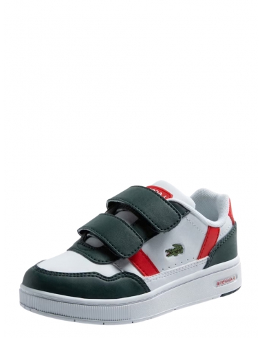 Baskets bebe Lacoste blanc vert fonce - Pallas Cuir